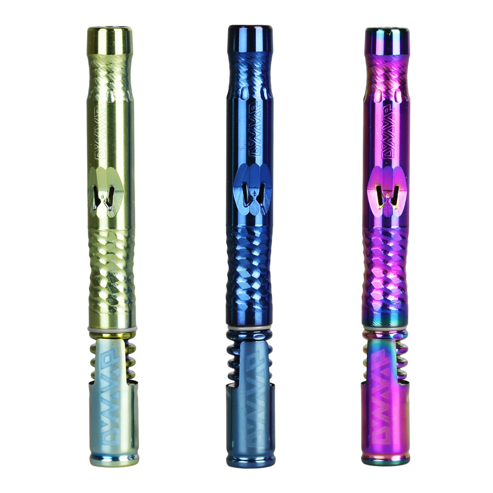 DynaVap The M 2021 Color Edition Thermal Extraction Devices in green, blue, and purple