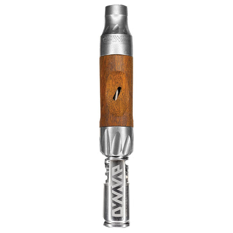 DynaVap The VonG 2021 VapCap with Titanium and Wood, Front View on White Background