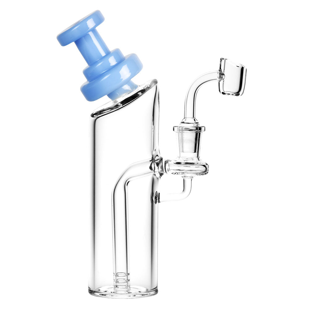 Jar Style Glass Dab Rig with Slit-Diffuser Percolator and Quartz Banger - Front View