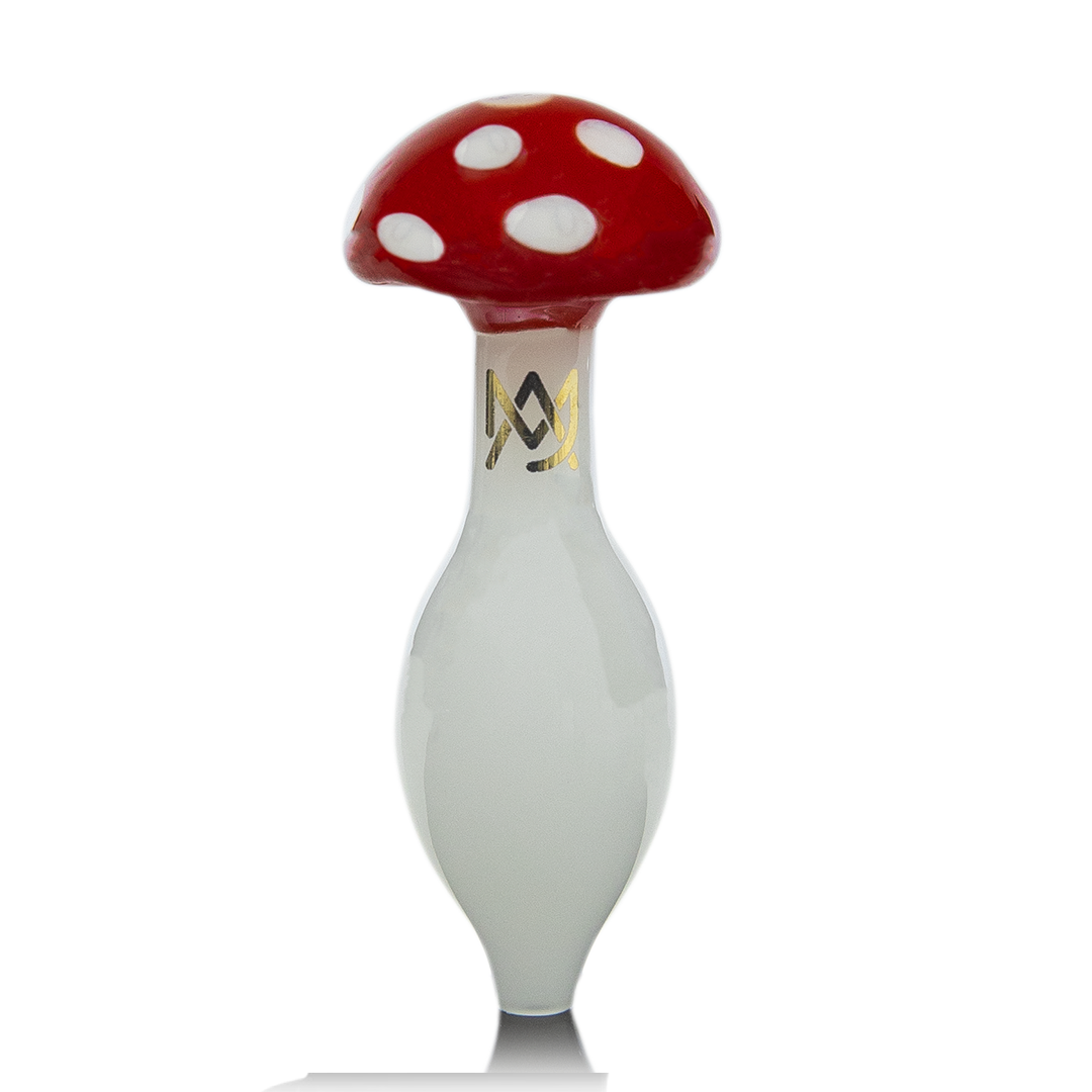 MJ Arsenal Mushroom Style Quartz Carb Cap, Front View on Seamless White Background