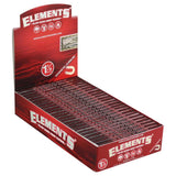 Elements Red Slow Burn Hemp 1 1/4" Rolling Papers 25 Pack Display Box Front View