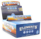 Elements Ultra Thin Kingsize Slim Rice Rolling Papers 50 Pack displayed in open box