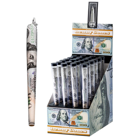 BENNY OG Cones by Empire Rolling Papers displayed in box with 24 tubes and one cone extended
