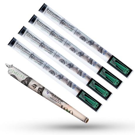 BENNY LITE Cones by Empire Rolling Papers, 4 tubes with 12 pre-rolled cones, money design