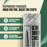 Empire Rolling Papers Ultra Smooth White Cones 50 Pack with Eco-Friendly Packaging