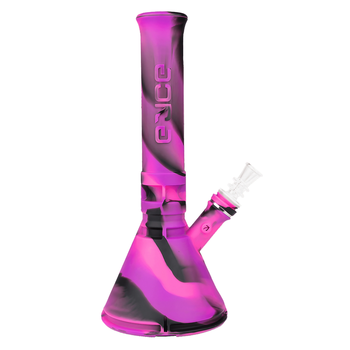 Eyce Beaker in Bangin Purple - Durable Silicone Bong with Glass Bowl - Front View