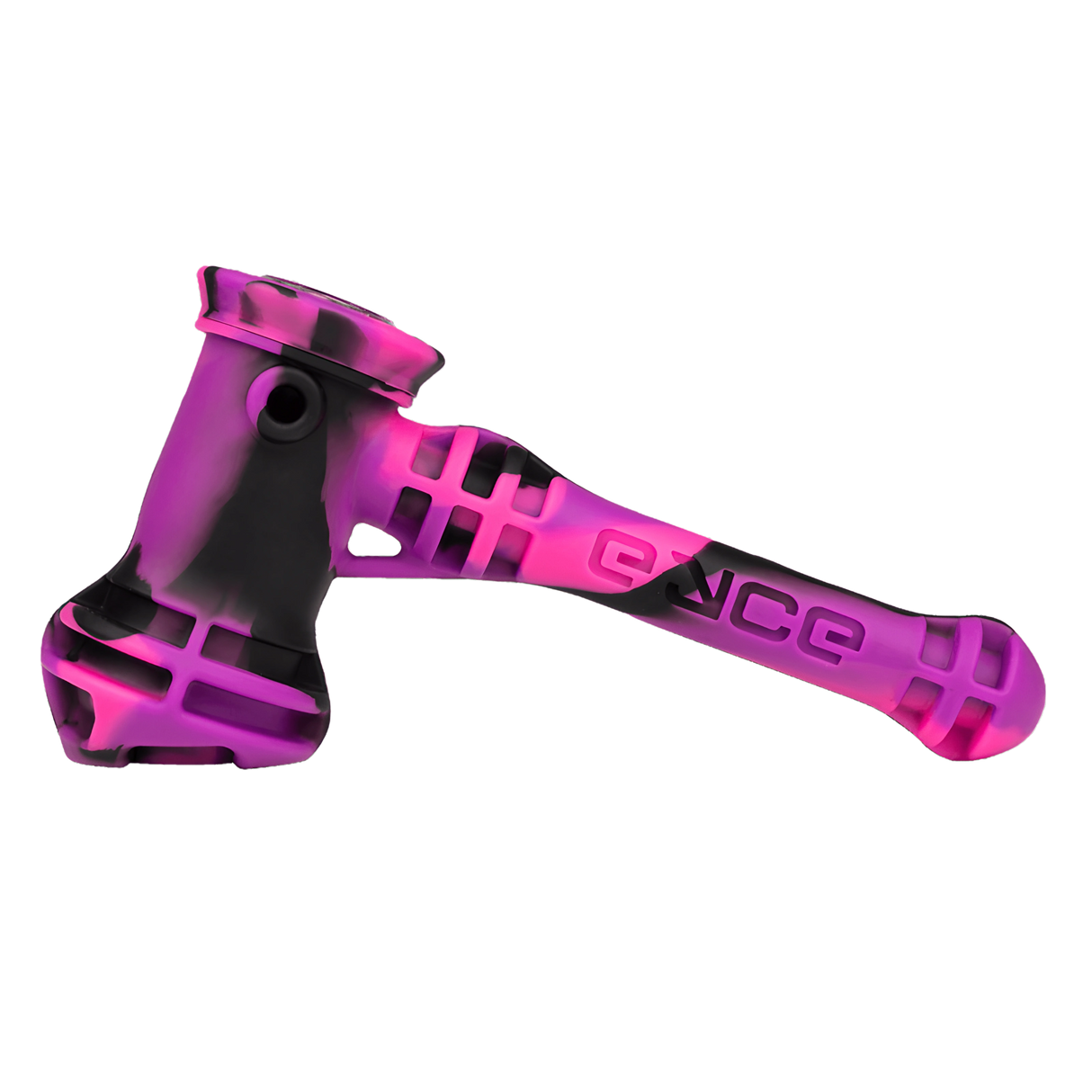 Eyce Hammer Silicone Bubbler in Purple, Compact and Portable Design, Side View