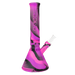 Eyce Mini Beaker in Bangin Purple, portable silicone bong with a 45-degree slit-diffuser downstem, front view