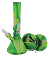 EYCE Silicone Beaker Bong in Assorted Colors, 12" Height with Deep Bowl for Dry Herbs, Side View
