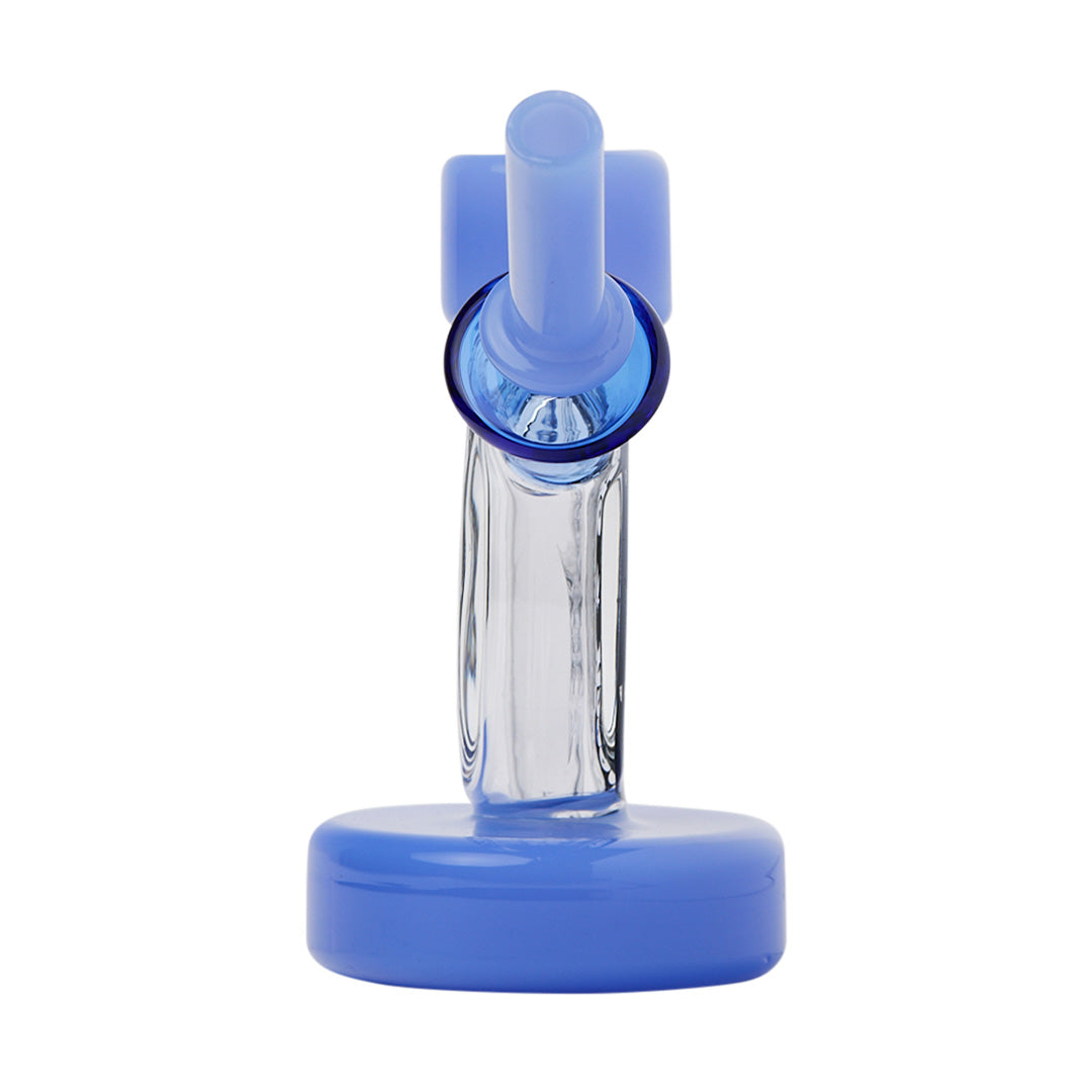 Cheech Glass 5" Clockwork Bong Front View with Blue Accents on White Background