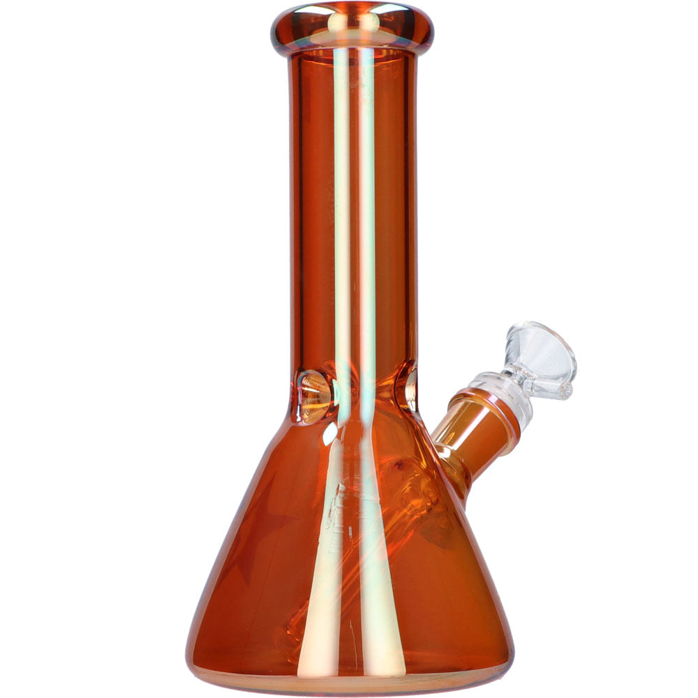 Famous 8" Fumed Glass Beaker Water Pipe by Famous Brandz with 45 Degree Joint