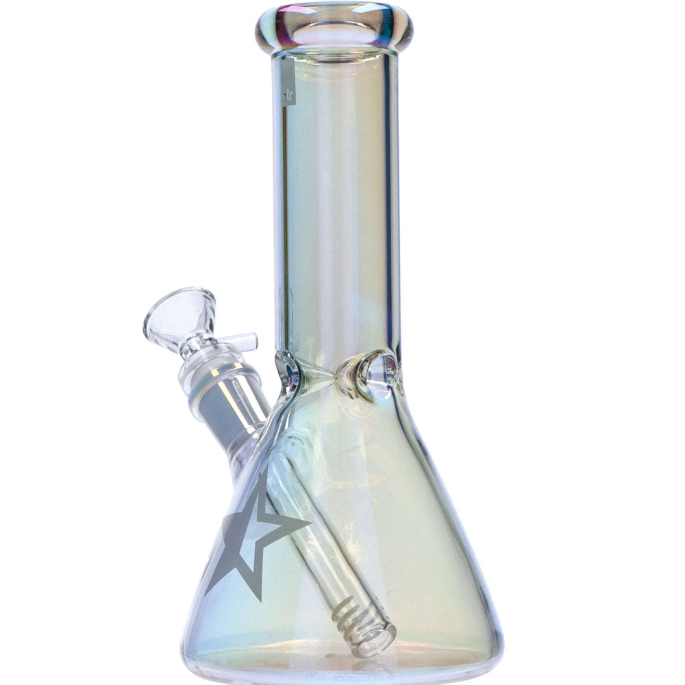 Famous Brandz 8" Fumed Beaker Bong with Deep Bowl, 45 Degree Joint - Front View