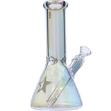 Famous 8" Fumed Glass Beaker Water Pipe by Famous Brandz with 45 Degree Joint