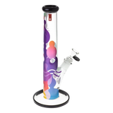 Famous Brandz "Panorama" 12" Straight Tube Bong with Slit-Diffuser Percolator, Front View