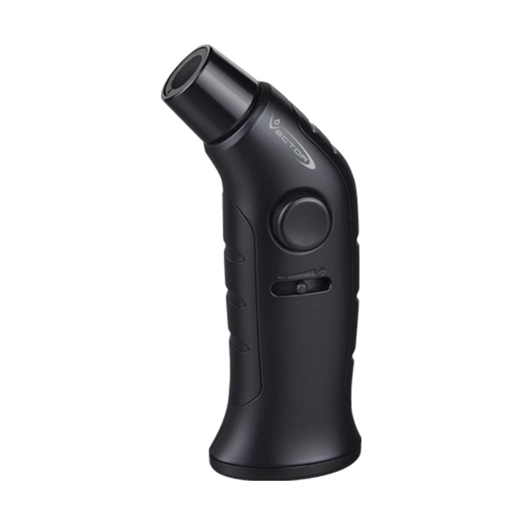 Vector Boost Compact Mini Torch in Black - Wind-Resistant, High-Temperature, Front View