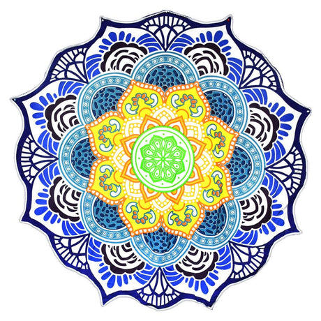 Colorful Flower Mandala Tapestry made in India, medium-sized cotton home decor
