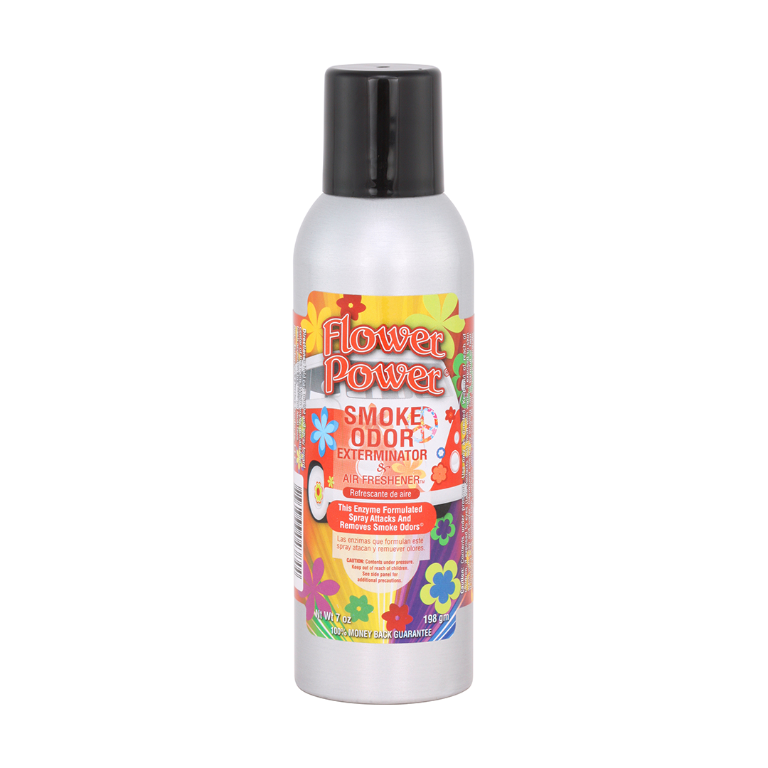 Smoke Odor 7oz Enzyme Odor Eliminator Spray - Flower Power Scent, Front View