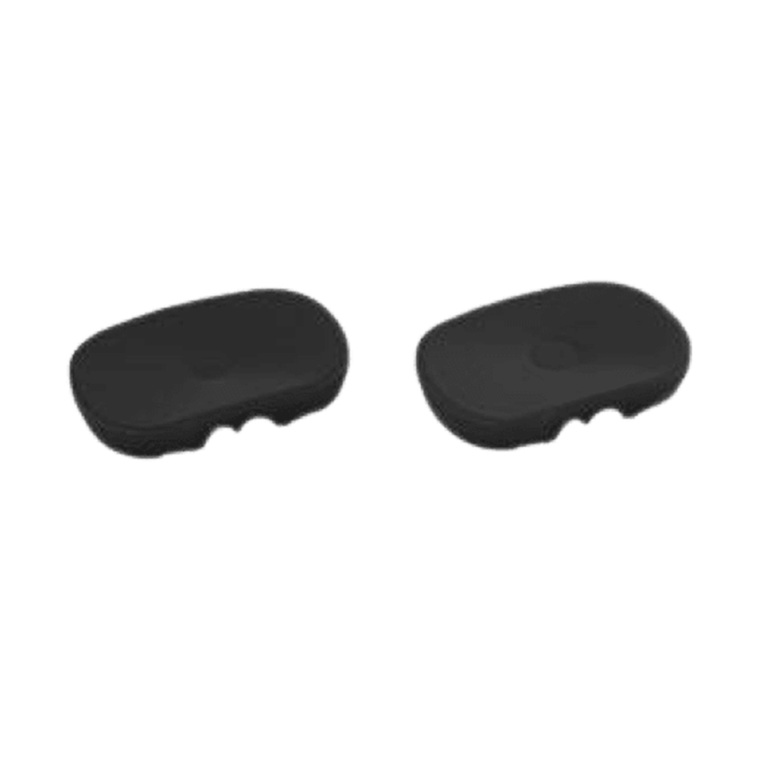 Pax Flat Mouthpiece 2-Pack, black, for Pax vaporizers, top view on white background