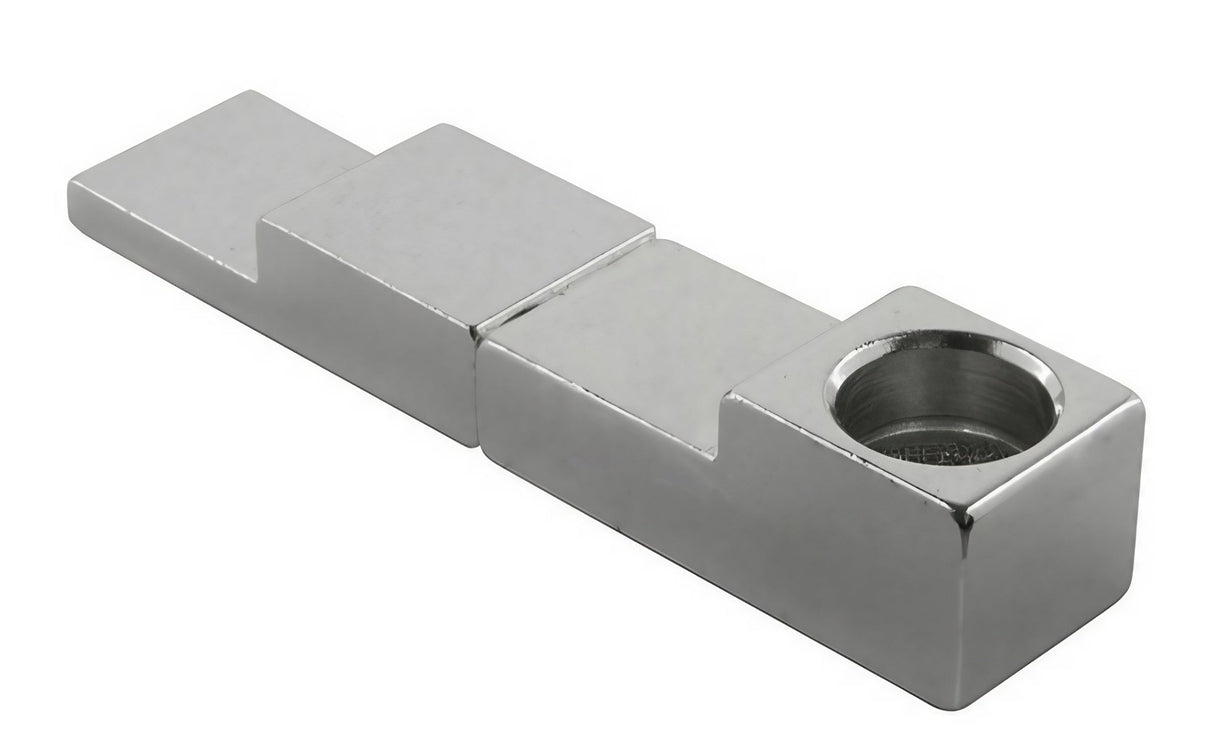 Foldable Magnetic Pipe - The 12 Steps in heavy wall aluminum, portable design for dry herbs, side view