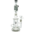 Freeze Pipe Klein Recycler Dab Rig with Quartz Banger and Unique Recycler Design - Front View
