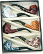Fujima steel tobacco pipes 6 pack in assorted colors, compact design, 5.5" size, top view