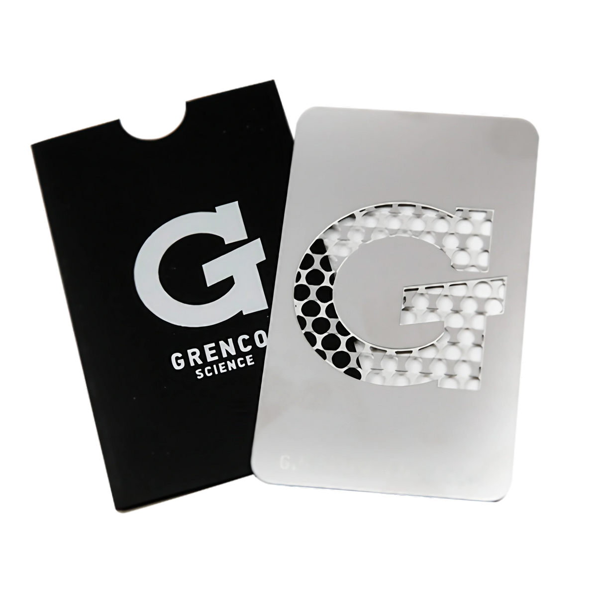 Grenco Science G Card Grinder, Stainless Steel Portable Herb Grinder Card with Sleeve