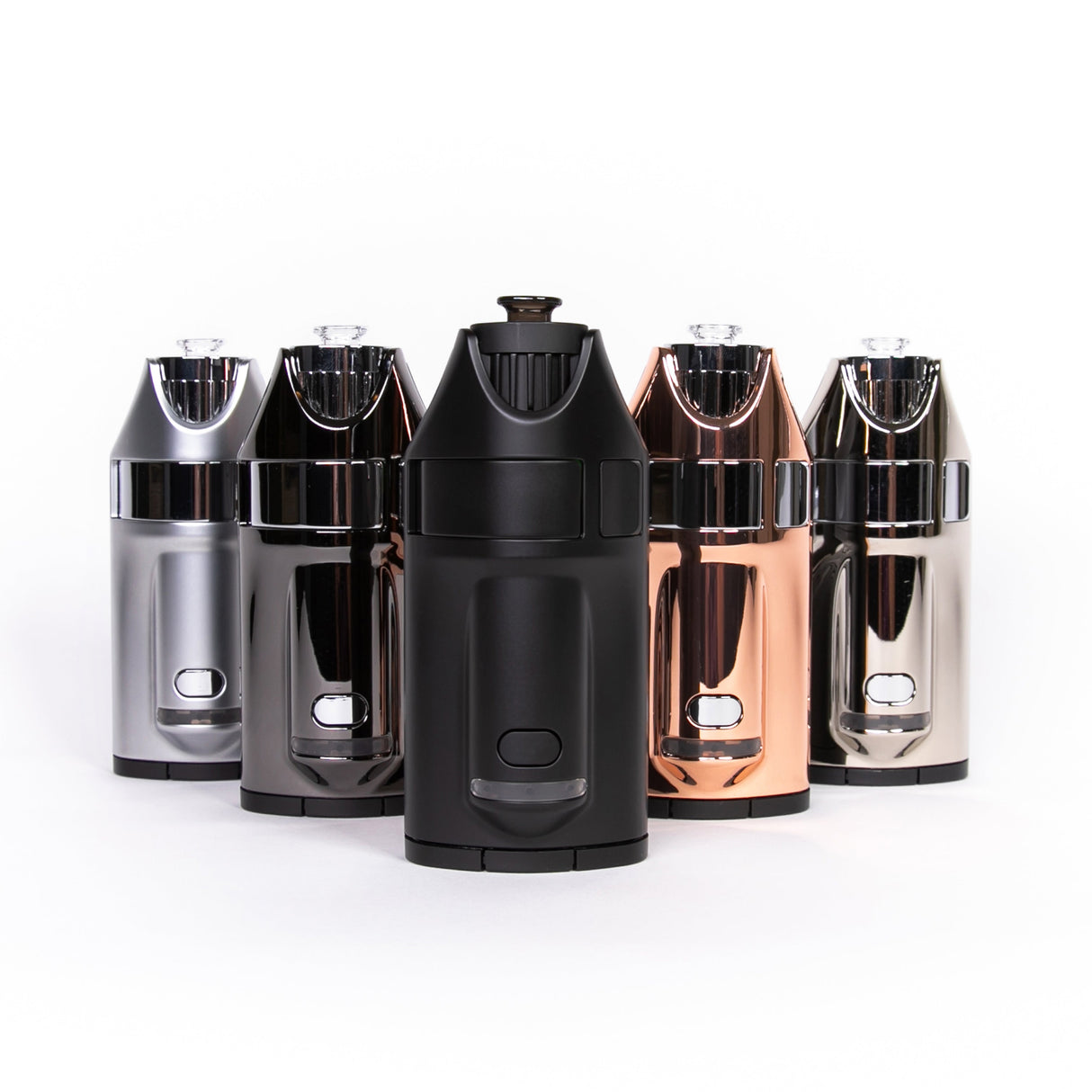 GHOST Vapes MV1 Herb & Wax Vaporizer in various colors, front view on white background