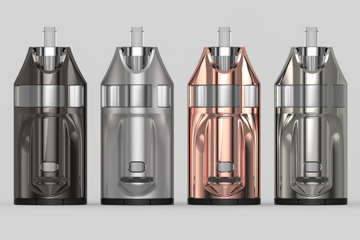 GHOST Vapes MV1 Herb & Wax Vaporizer in four colors, front view on white background