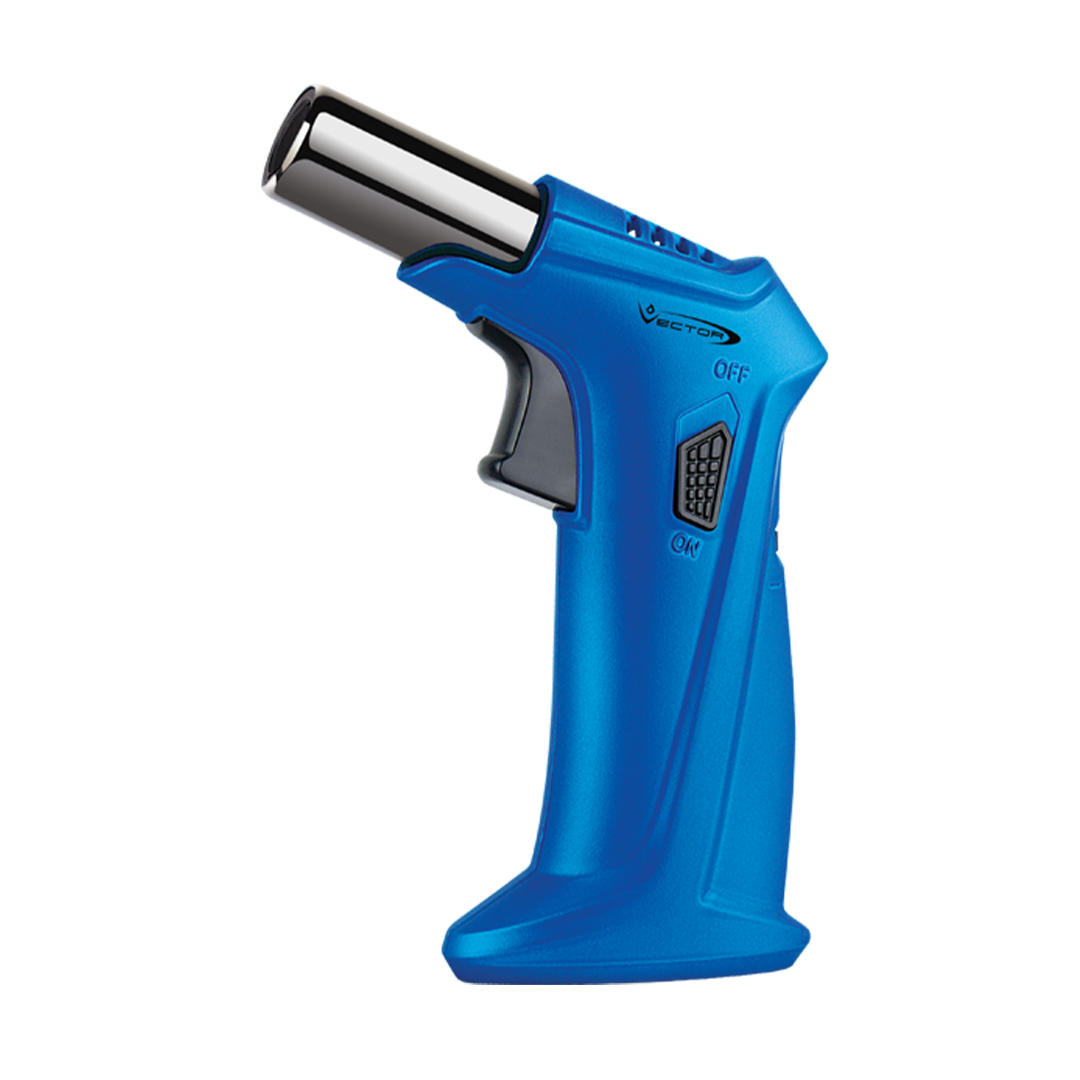 Vector Clash Mini Torch in Blue Matte - Compact 2600°F Wind-Resistant Lighter