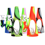 Colorful Sili-Cone Glass Cone Water Pipes with Silicone Shells and Showerhead Percolators