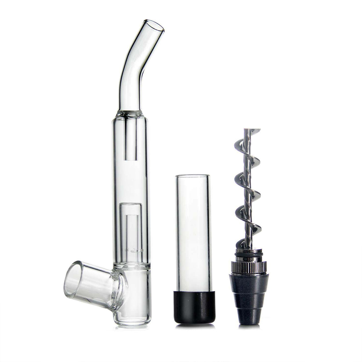 PILOT DIARY Mini Glass Blunt Twist Pipe with clear glass tube and spiral insert