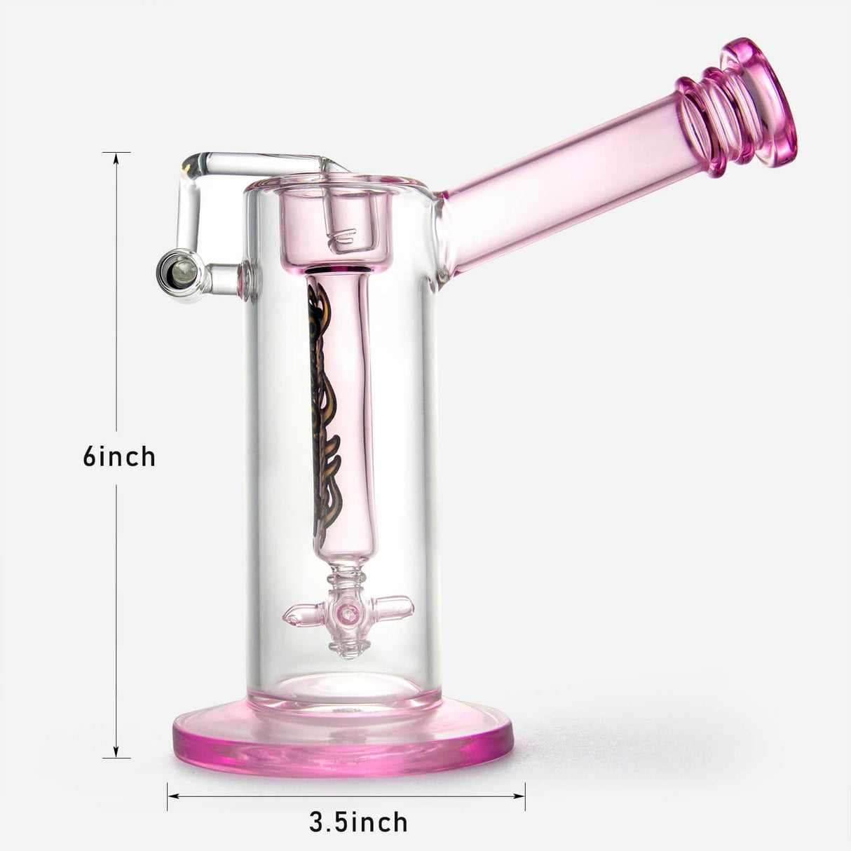PILOT DIARY Hephaestus Swing Arm Dab Rig with Pink Accents - Front View