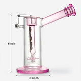 PILOT DIARY Hephaestus Swing Arm Dab Rig with Pink Accents - Front View