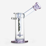 PILOT DIARY Hephaestus Swing Arm Dab Rig Front View with Clear Glass and Logo