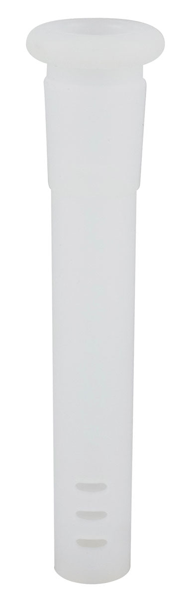 Front view of Glow in the Dark Psychedelic Silicone Bong, 13" tall with a 45-degree joint