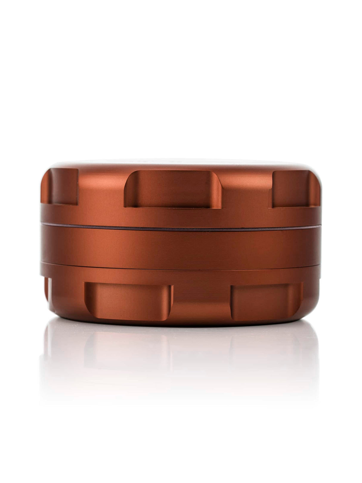 GRAV 3 Piece Grinder in Cayenne - Compact Aluminum Herb Grinder with Textured Grip