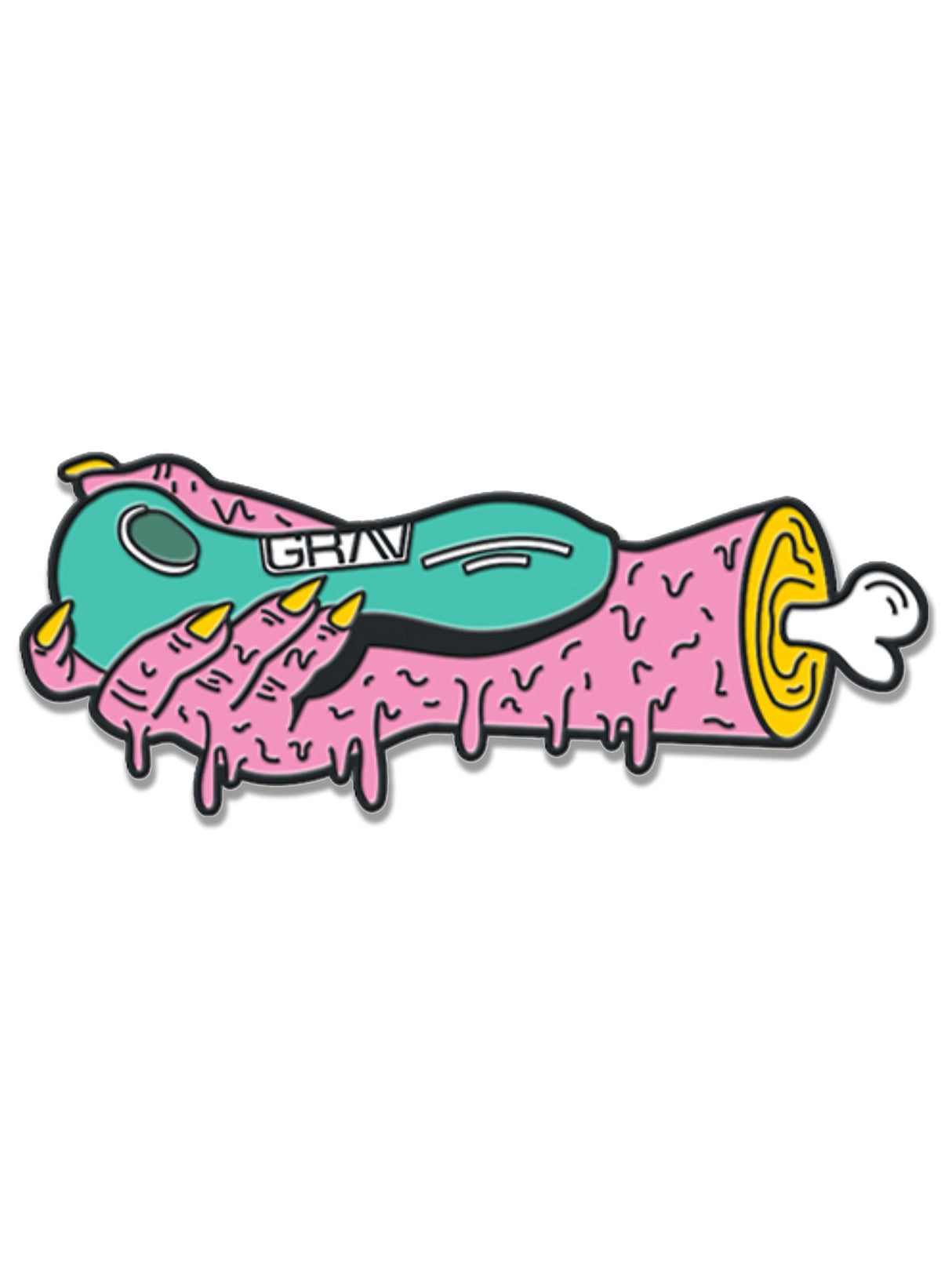 GRAV Cannabis Corpse Hatpin in vibrant colors with durable steel material, front view