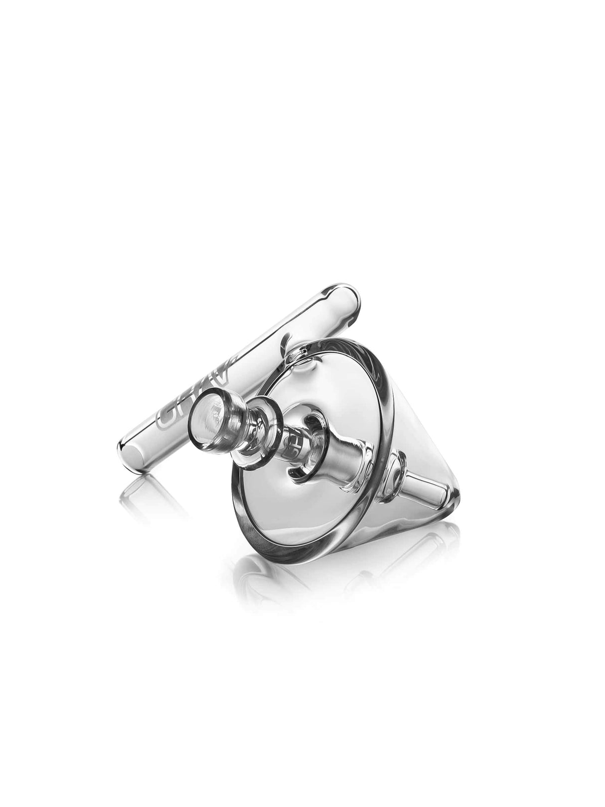 GRAV Conical Pocket Bubbler for Dry Herbs and Concentrates, 10mm Female Joint, Side View