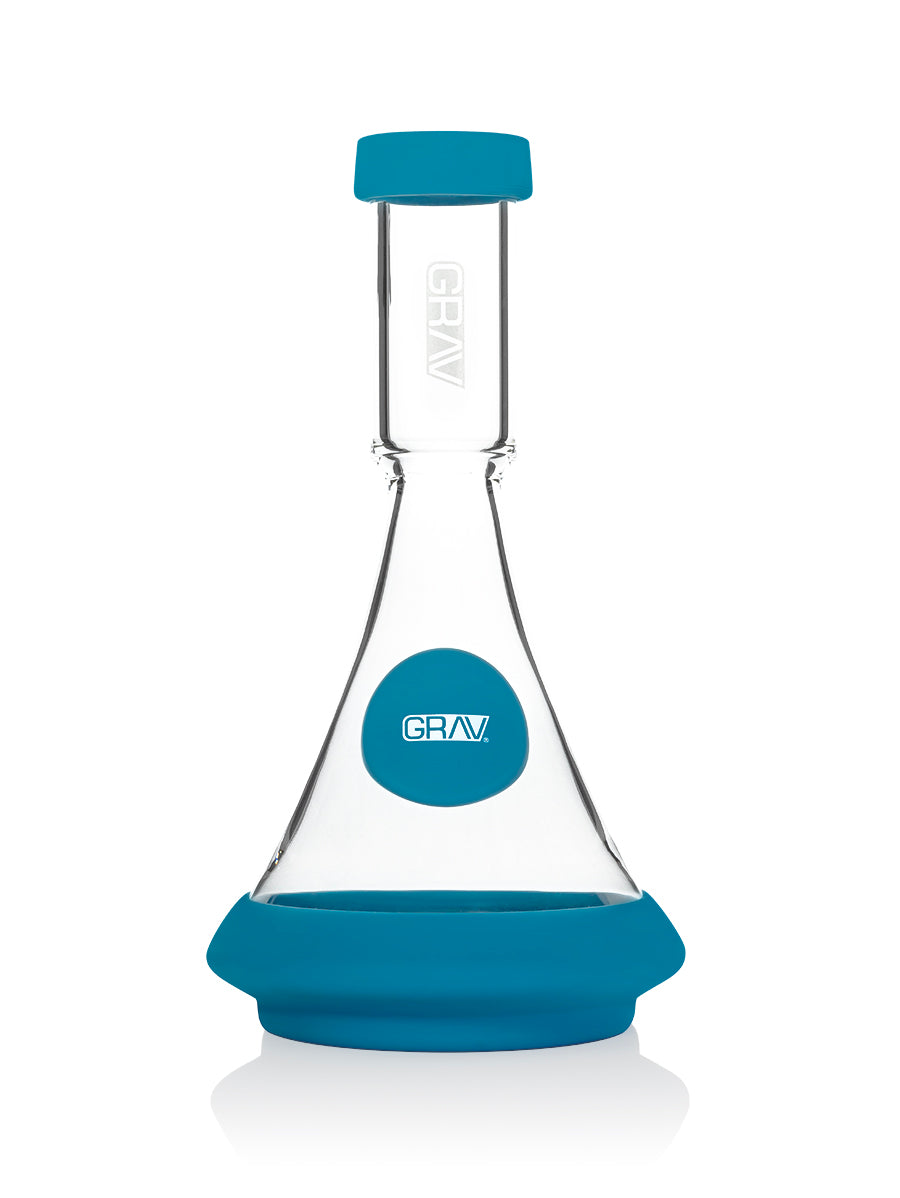 GRAV Deco Beaker in Silicone with Slit-Diffuser Percolator, Front View on White Background