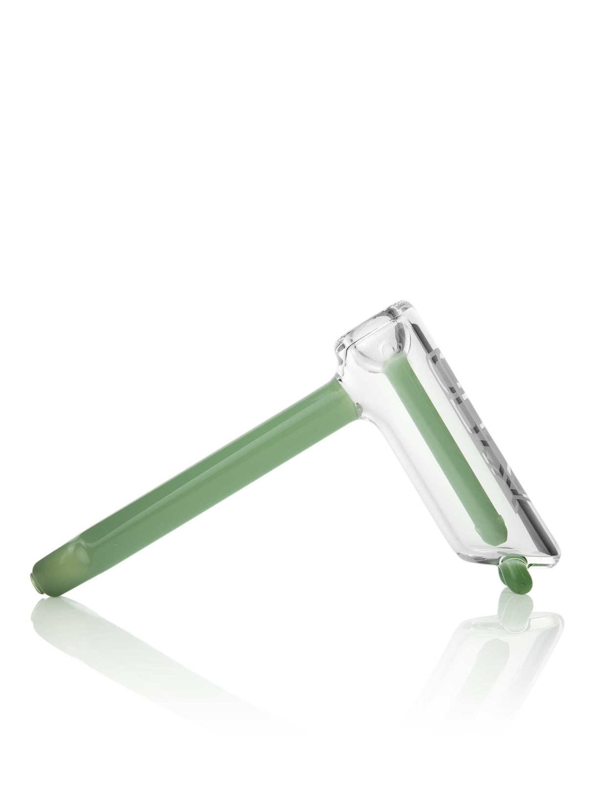 GRAV Hammer Style Bubbler with Mint Accents and Slitted Percolator - Side View