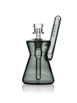 GRAV Hourglass Pocket Bubbler in Amber, Compact Design with 10mm Joint, Front View on White Background