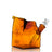 GRAV Milk Carton Bong in Amber Color, Mini 4" Borosilicate Glass with Slitted Percolator
