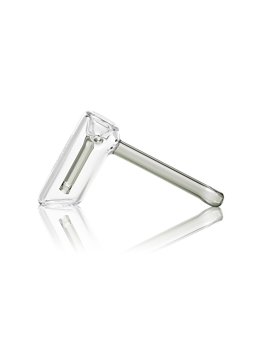 GRAV Mini Hammer Bubbler in Clear - Side View on White Background