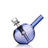 GRAV Spherical Pocket Bubbler in Light Cobalt with Glass on Glass Joint, Front View