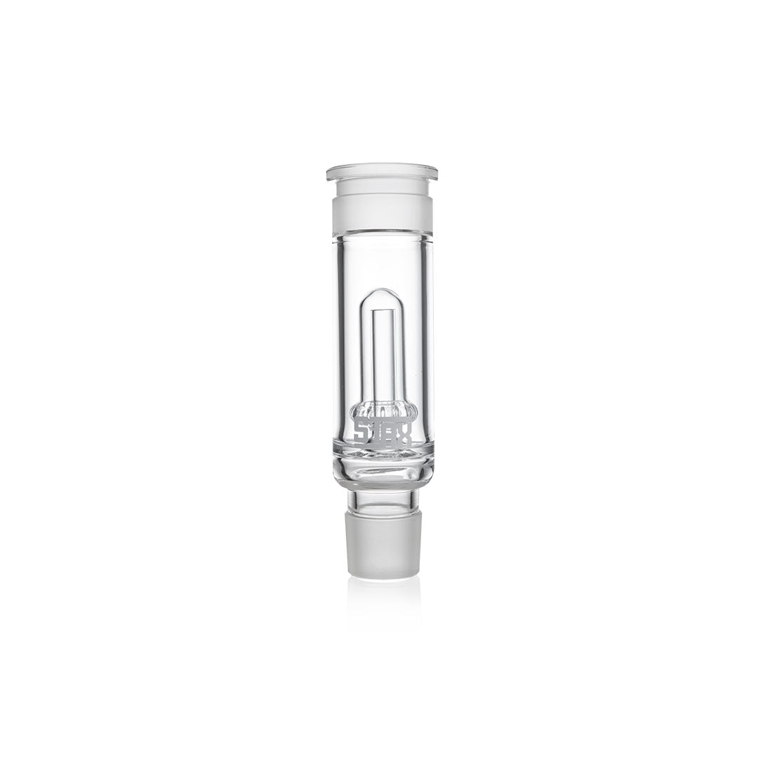 GRAV STAX Clear Borosilicate Glass Beaker Bong Downstem with Percolator, Front View