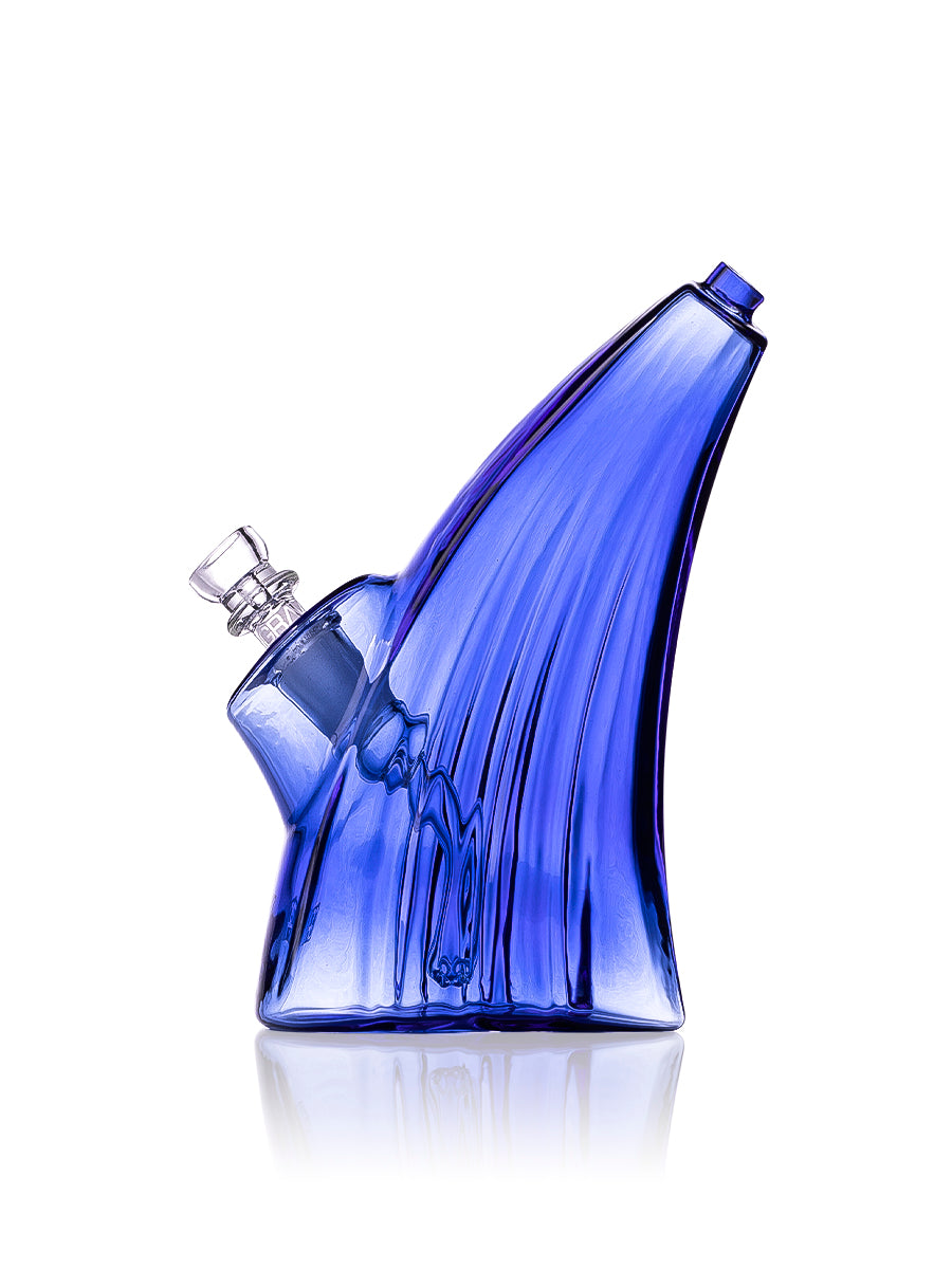 GRAV Wave Bubbler in Light Cobalt with Slit-Diffuser Percolator - Side View