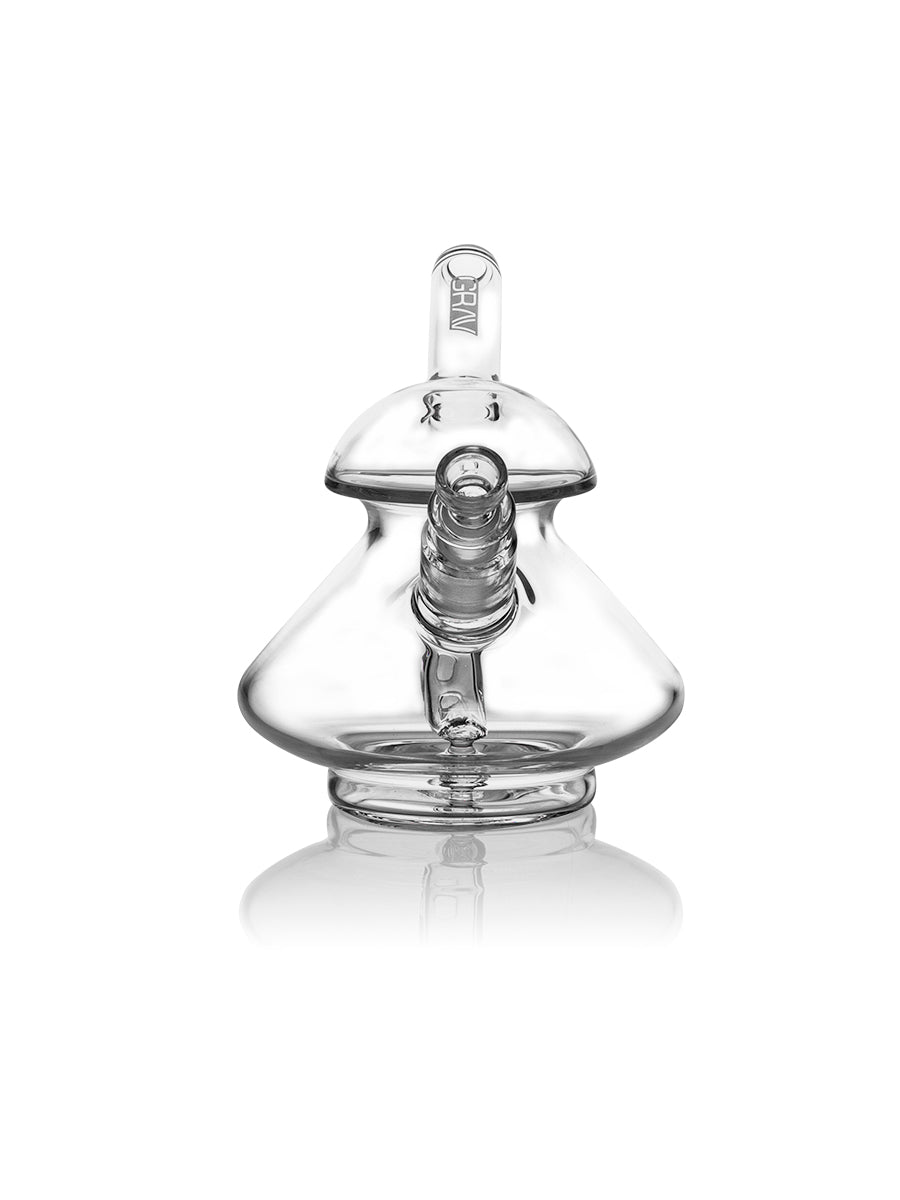GRAV Wobble Bubbler in Borosilicate Glass - Front View on White Background