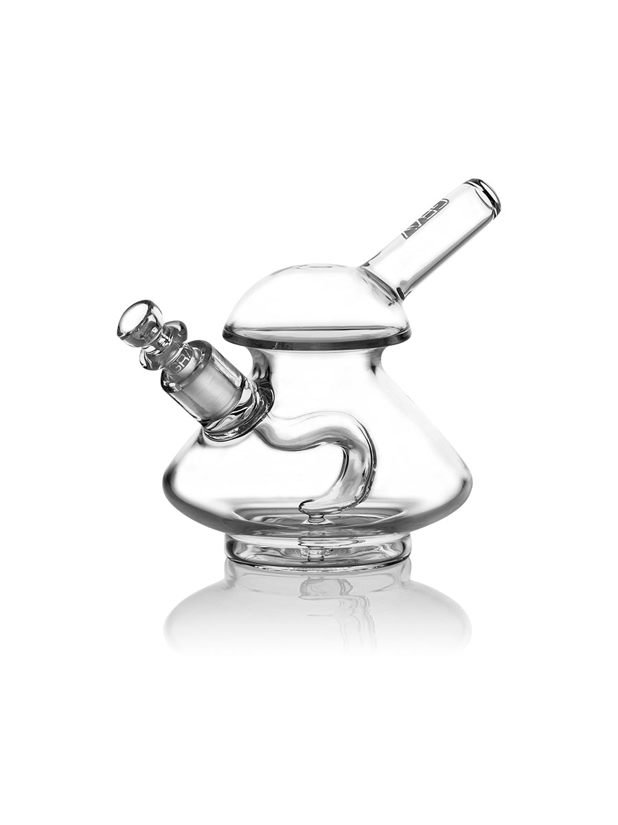GRAV Wobble Bubbler made of Borosilicate Glass, Beaker and Bubble Design, Front View