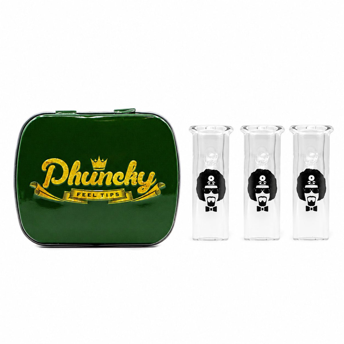 DGT Dr. Greenthumb Glass Tips 3 Pack with Green Carrying Case - Front View