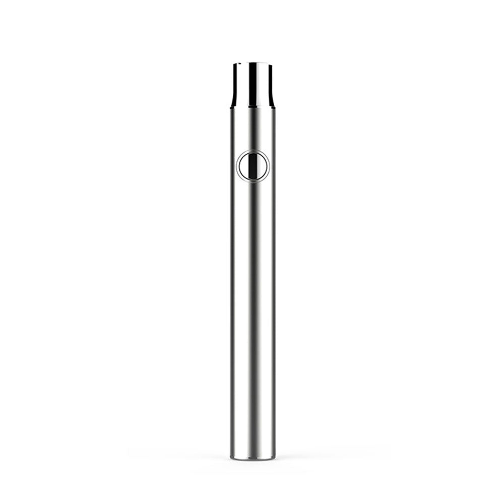 Helio Supply Dual Charge Vape Battery - Sleek Silver, Front View, Portable